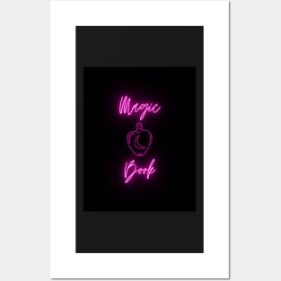 Magic Book neon Posters and Art